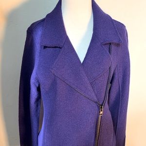 Asymmetrical purple Tahari Wool Jacket